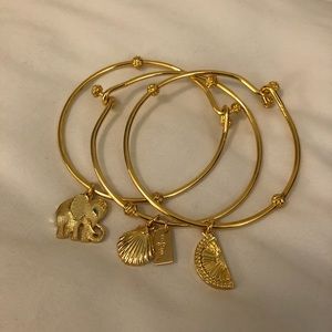 Lilly Pulitzer gold bangles